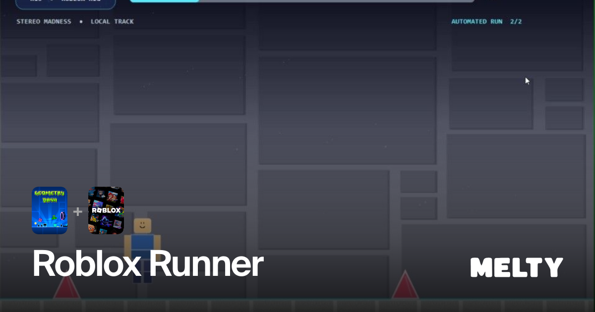Roblox Runner for Geometry Dash + Roblox · Melty